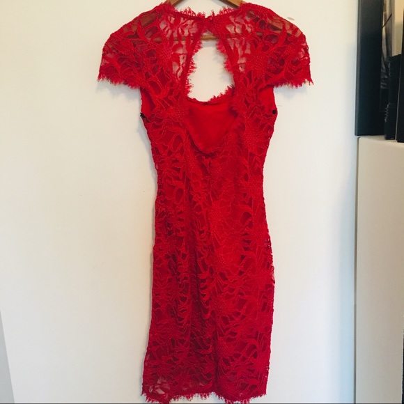 Red Lace Dress - Picture 2 of 3